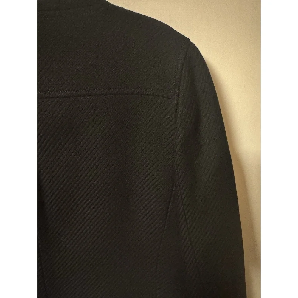 Talbots‎ Black Textured Collarless Blazer Women's Size 10